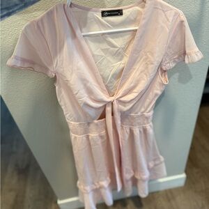 Amazon Blush Pink Mini Dress